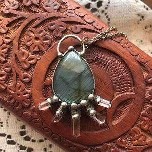 OOAK Labradorite and Quartz Necklace!